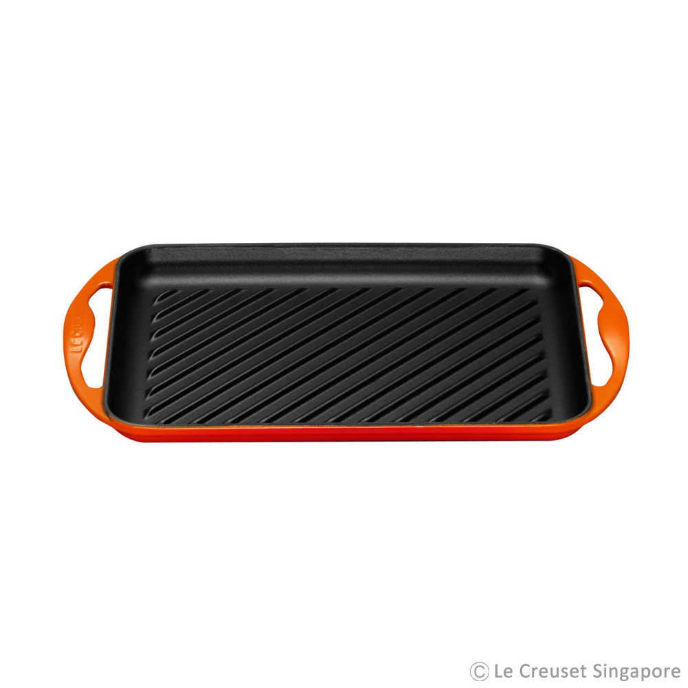Le creuset online rectangular grill