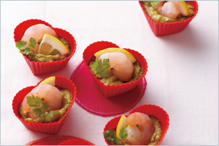 Shrimp in Guacamole Sauce