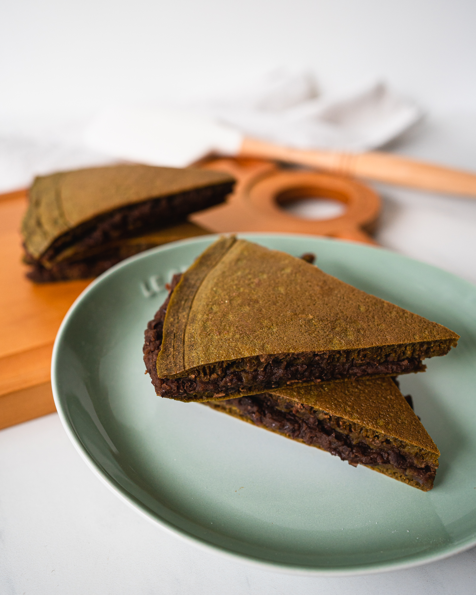 Matcha Apam Balik with Red Bean