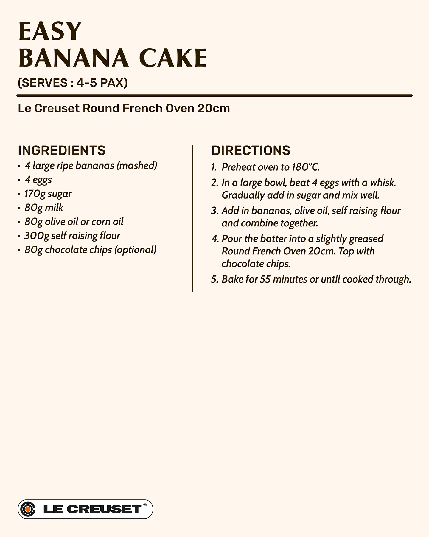 Easy Banana Cake